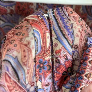 EUC ecru Paisley Print Drawstring Hem
Blouse Large thumbnail 4