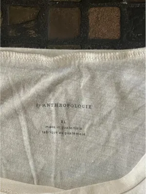 Anthropologie White Draped Twist Wrap Lightweight Boho Minimalist Top Size XL thumbnail 5