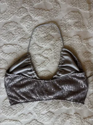 Motel Rocks Adjustable Sequined Crop Top thumbnail 4