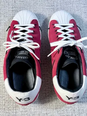 💥Adidas Y-3 Yohji Yamamoto Super Knot Chili Pepper Red Suede Sneakers W 6.5🧡 thumbnail 2