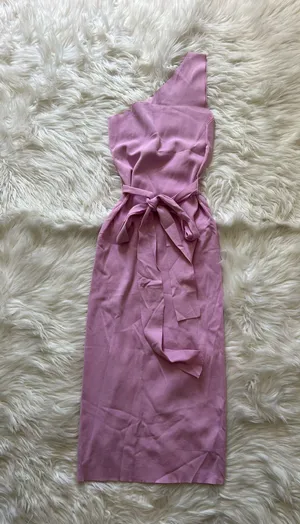 Vici One-Shoulder Mauve Pink Dress with Waist Tie Size Medium thumbnail 1