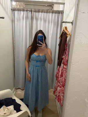 Vestique blue gingham dress  thumbnail 6
