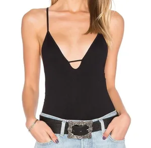 Free People Move Along Black Bodysuit Size M/ L thumbnail 3