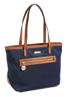 Michael Kors Navy Signature Logo Nylon Kempton Tote Bag thumbnail 1