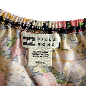 Billabong Get Along Puff Sleeve Crop Top Size Floral thumbnail 7