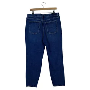 Abercrombie & Fitch The Mom High Rise Distressed Jeans Blue 90s Style Size 32/14 thumbnail 4