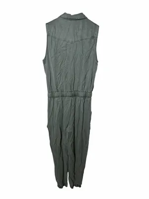 New Young Fabulous & Broke Olive Green Cargo Utility Jumpsuit Tencel Size Medium thumbnail 3