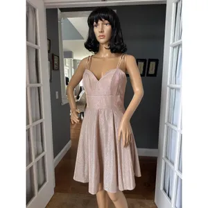Chic Boutique NY gold glittery cocktail homecoming short dress corset medium thumbnail 7