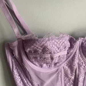 Lilac Purple Fairy Corset Tank Top Lingerie‎ Romantic Coquette Lace size XS thumbnail 3