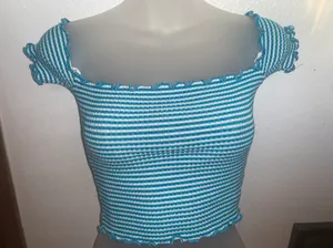 Off The Shoulder Crop Top thumbnail 1