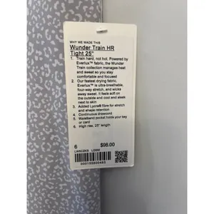 NWT Lululemon Wunder Train Size 6 25" LDSM LEOPARD DAISY STARLIGHT MULTI thumbnail 5