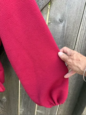 NWT Madewell Crepe Side Tie Wrap Top Crimson Size XL thumbnail 6
