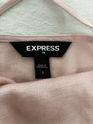 Express Blush Pink Strappy Bodysuit with Cross-Back thumbnail 2