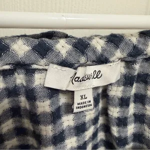 Madewell Sophia Top in Textured Windowpane Size XL thumbnail 4