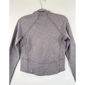 Lululemon Womens Top Gray Hill And Valley Mock Neck Cropped Long Sleeve Size 6 thumbnail 10