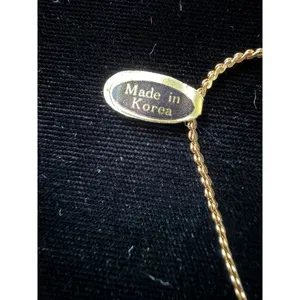 Gold Plated Heart Bracelet, Crystal, Made in Korea, 7" thumbnail 3