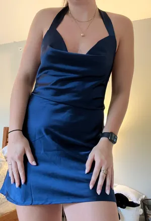 Amazon Halter Cowl neck formal dress thumbnail 1