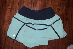 Lululemon Teal and navy shorts thumbnail 2