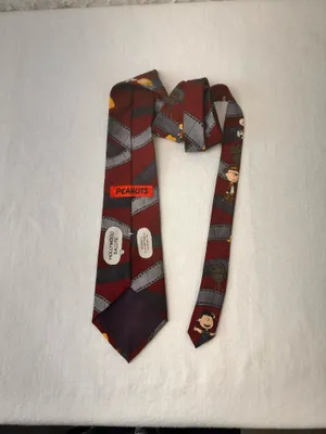 Peanuts Comic Vintage Silk Tie Unisex Snoopy Hollywood Salute Charlie Movie thumbnail 3