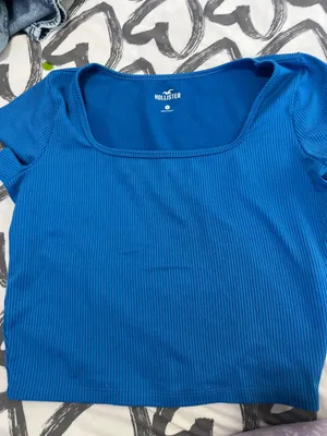 HOLLISTER Ribbed Seamless Fabric Square-Neck Top thumbnail 1