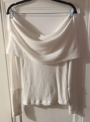 We The Free Snowbunny Off The Shoulder Top In White - Size S thumbnail 3