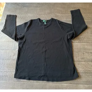 Ralph Lauren Women's Black‎ Logo Embroidered Long Sleeve Tee Size 1X thumbnail 1