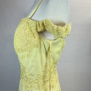 Yellow strapless evening gown Dreess MayoQueen Size‎ 12 thumbnail 3