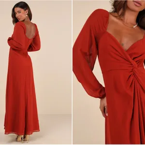 LULU's Elegant Sophisticated Romantic Flowy Bridesmaid Maid of Honor Wedding thumbnail 3