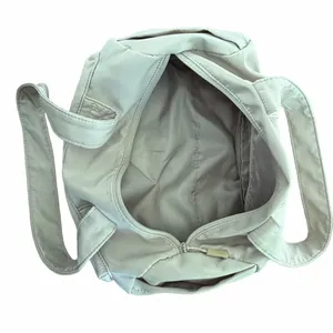 Primark Beige Nylon Duffel Bag with Dual Zipper Pockets thumbnail 5