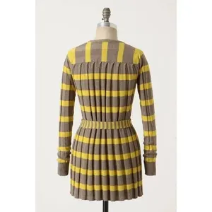 Anthropologie MAPLE Silk Switching Lanes Belted Cardigan Sweater‎ Pleated Large thumbnail 6