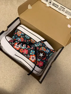 Converse floral print platform high top  thumbnail 1