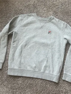 Fila Light Gray Women's Crewneck Sweatshirt with Small Logo thumbnail 2