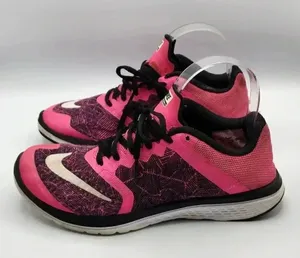 Nike Fs Lite Run 3 Womens‎ Pink Black Running Activewear Sneakers Size 7.5 thumbnail 1