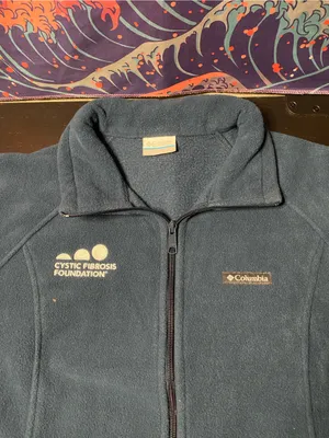 Columbia Navy Full-Zip Lightweight Fleece Jacket thumbnail 2