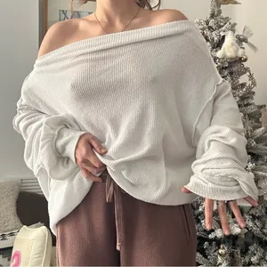 FREE PEOPLE Ribbed Oversized Top M thumbnail 2