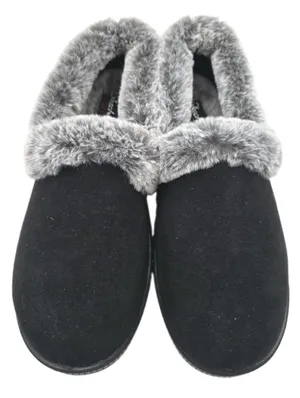 Skechers Womens Cozy Campfire Team Toasty plush gray faux Suede Fur Sz 8 black thumbnail 2