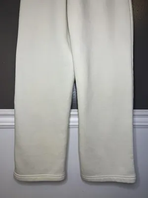 PrettyLittleThing Pants Womens Medium White Fleece Straight Leg Lounge Pockets thumbnail 7