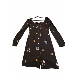 ASOS Black Floral Embroidered Dress - Size 4 thumbnail 4