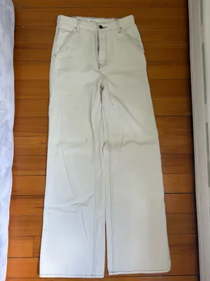 PacSun Cream Ultra High Rise Flare Carpenter thumbnail 1
