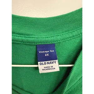 NWOT Old Navy Green Oversized Crop Tee 2X thumbnail 4