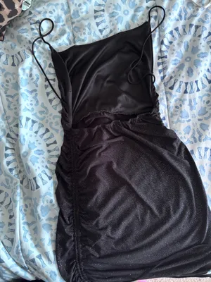 Backless Windsor Black Dress thumbnail 2