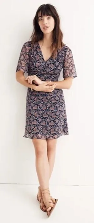 Madewell Orchard‎ Flutter Sleeve Mini Dress 4 thumbnail 1