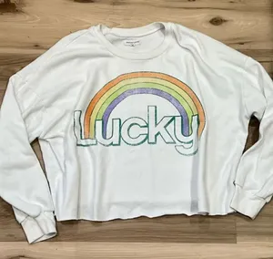 Grayson Threads Lucky Cropped Sweatshirt Women’s XL thumbnail 1