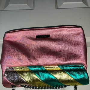 peacock purse in multi color leather with black lining. GUC. thumbnail 3