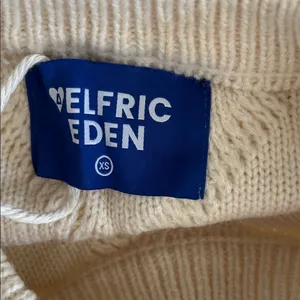 AELFRIC EDEN SOLID CABLE STITCH SWEATER, Cream, Size XS,NWT thumbnail 5