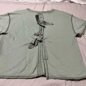 Abercrombie & Fitch Short Sleeve open tie back sweatshirt thumbnail 2