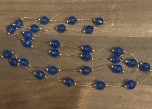 Blue Bead Chain Necklace thumbnail 2
