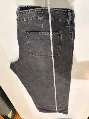 Old Navy Drapey Denim High Rise Baggy Wide Leg Jeans Black Size 14 thumbnail 10