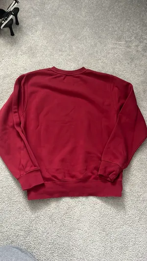 Nike Crewneck Sweatshirt Women’s Burgundy Pullover Oversized thumbnail 2