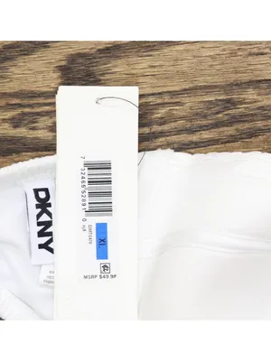 DKNY Womens Textured Molded Balconette Bikini Top DIMTS470 Soft White Texture XL thumbnail 4